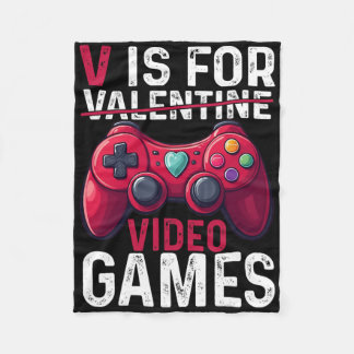V Is For Video Games Valentine Gamer Valentines Da Fleecefilt