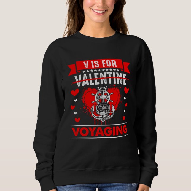 V is for Voyager  Anti Valentines Day T Shirt (Framsida)