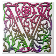 V Keramiska plattan i Monogram "Besque Garden"
