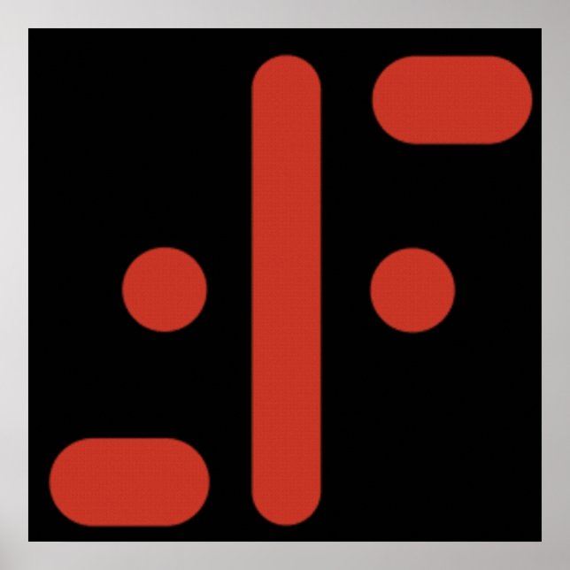 V Logotypen Visitors 1983 Poster (Framsidan)