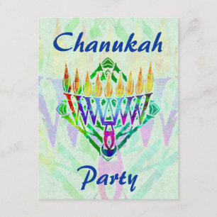 V Menorah Chanukah-festlig inbjudan