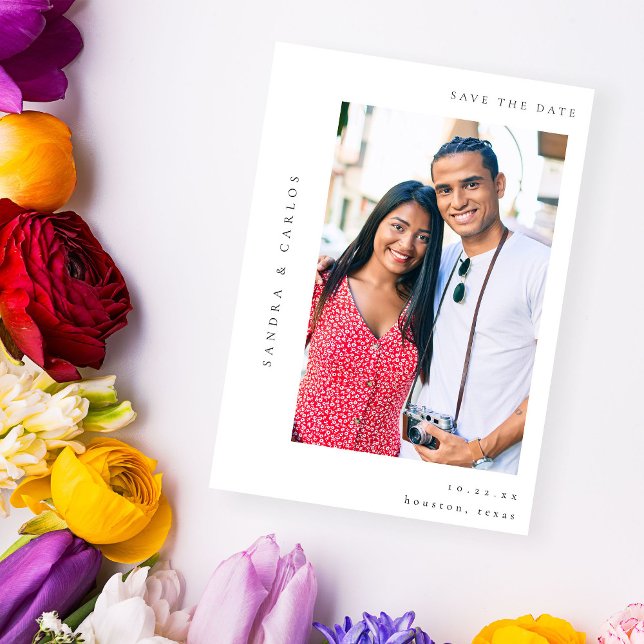 V MOD 2 - enkelt fotospara datumet Inbjudningar (Skapare uppladdad)