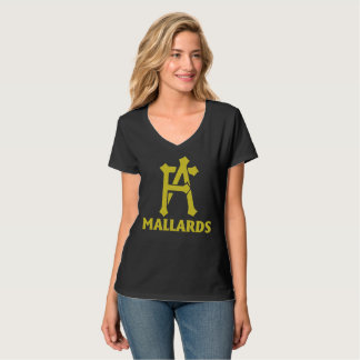 V-Nacke för damFA-gräsand T-tröja T-shirt
