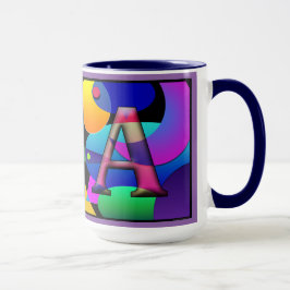 ’V’ och ’A’ Monogrammat kaffe mugg