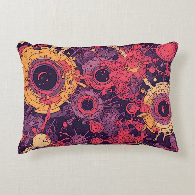 V-puls 6 dekorfärg prydnadskudde (Framsidan)