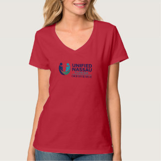 V-ringning med Unified Nassau Florida-logotyp T Shirt
