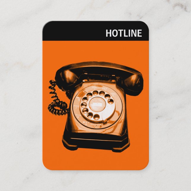 V Rubrik - Foto - Hot Line - Orange Visitkort (Framsida)