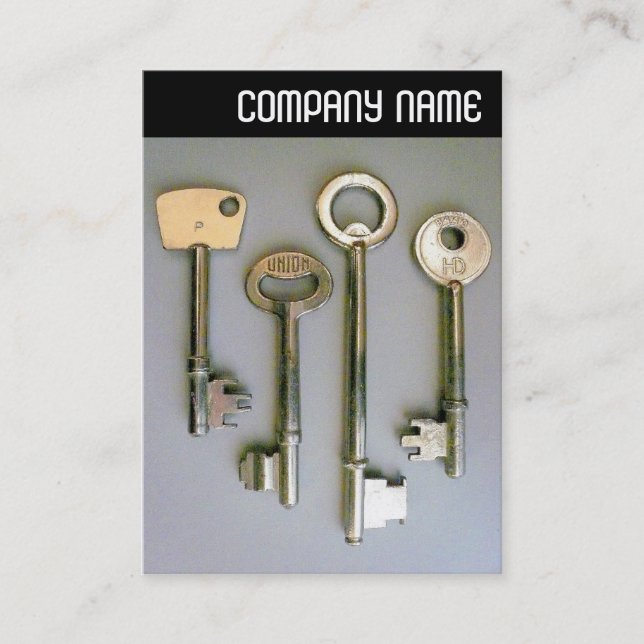 V Rubrik - Nycklar Visitkort (Framsida)