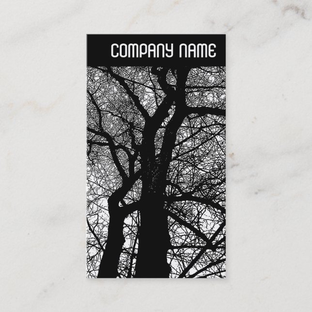 V Rubrik - Träd med hög kontrast Visitkort (Framsida)
