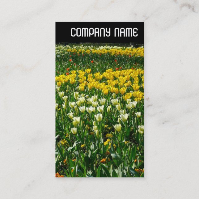 V Rubrik - Vår blommor Visitkort (Framsida)