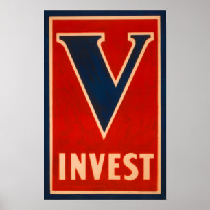 V-serietryck - investera poster