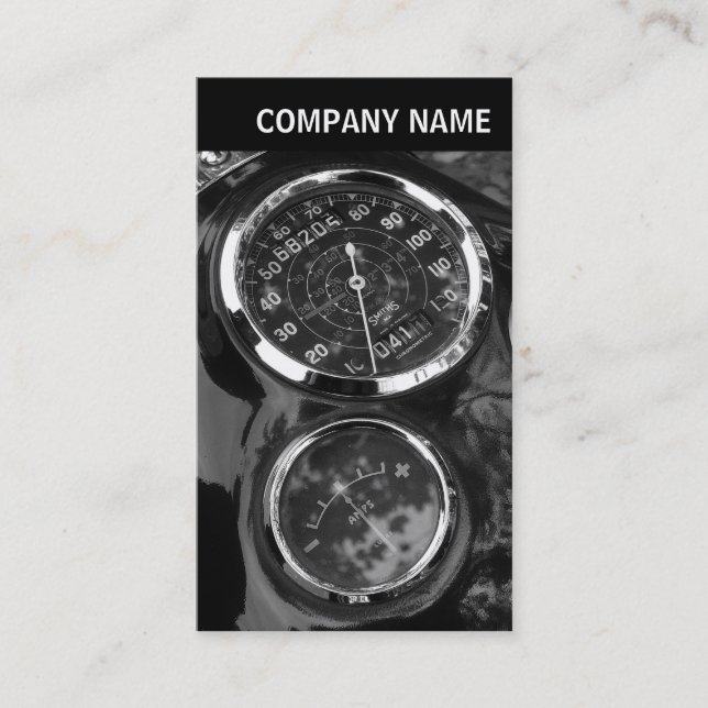 V Sidhuvud - Foto - Klassiska motorcykelvagnar Visitkort (Framsida)