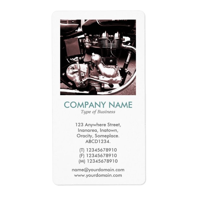 V Square Photo - Classic Motorcycle Fraktsedel (Framsidan)