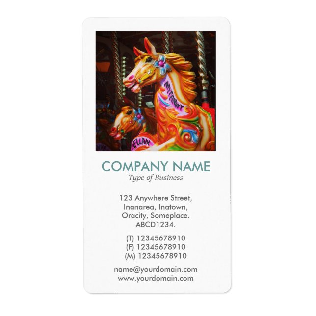 V Square Photo - Merry-go-round Horses Fraktsedel (Framsidan)