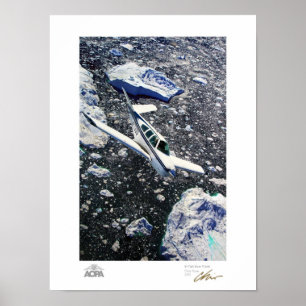 V-Svan över Fjordgalleri Poster