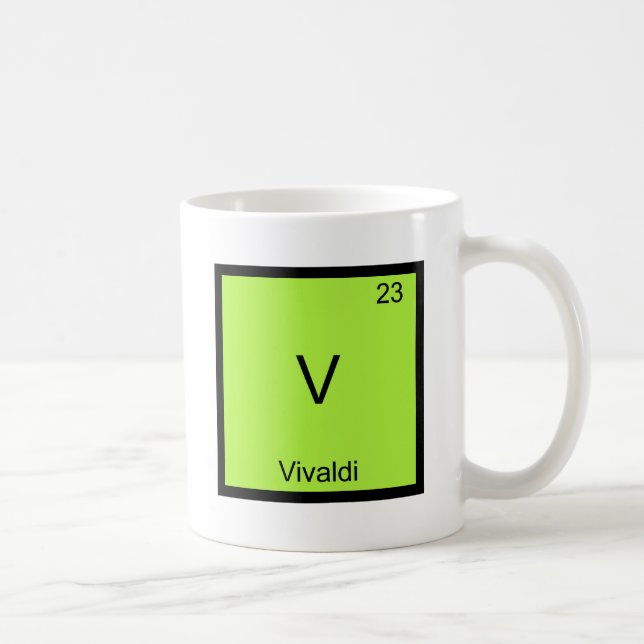 V - T-tröja för symbol för Vivaldi rolig Kaffemugg (Höger)