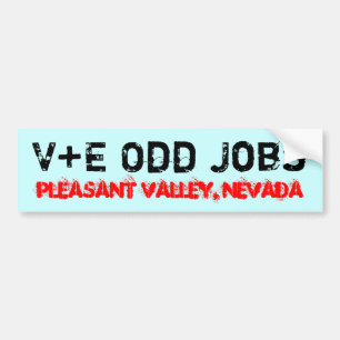 V+Udda jobb för E Bildekal