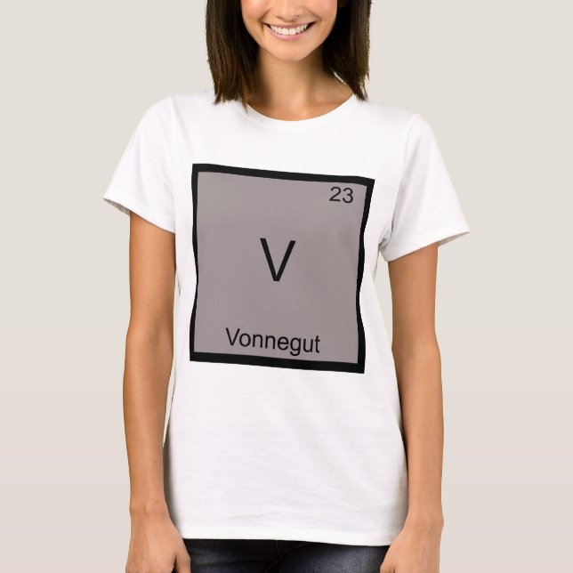 V - Utslagsplats för symbol för Vonnegut rolig T Shirt (Framsida)