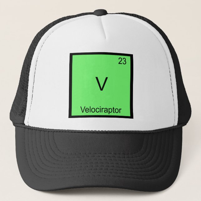 V - Velociraptor Funny Chemistry Inslag Symbol Keps (Framsida)