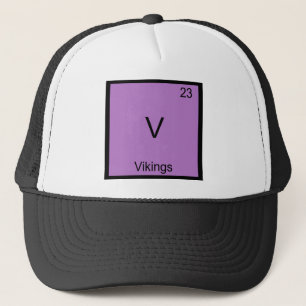 V - Vikingar Roligt Kemisymbol T-Shirt Keps