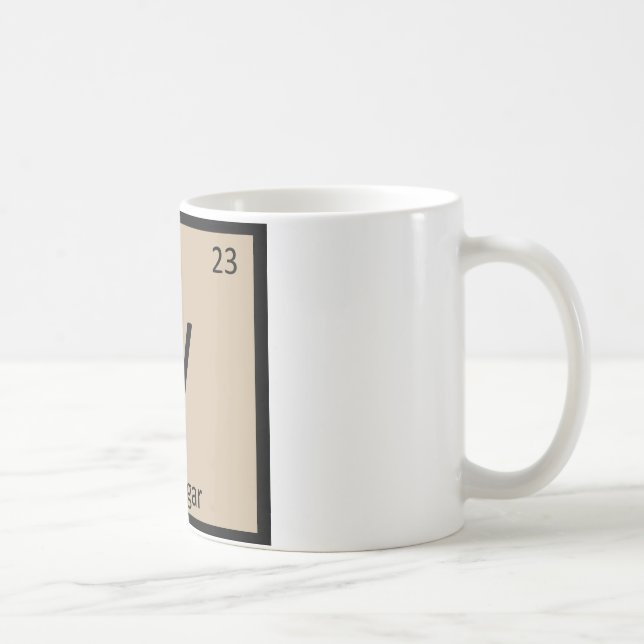 V - Vinäger Kemi Periodiska Systemet Symbol Kaffemugg (Höger)