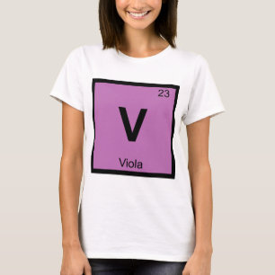 V - Viola Musik Kemi Periodiska Systemets Symbol Tee