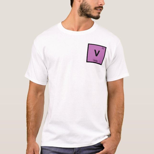 V - Viola Musik Kemi Periodiska Systemets Symbol Tröja (Framsida)