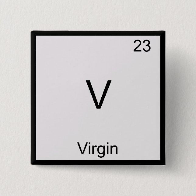 V - Virgin Funny Chemistry Inslag-symbol T-Shirt Knapp (Framsida)