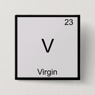 V - Virgin Funny Chemistry Inslag-symbol T-Shirt Knapp
