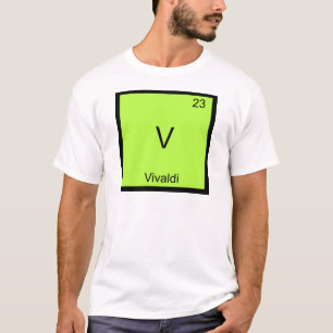 V - Vivaldi Funny Chemistry Inslag Symbol T-Shirt