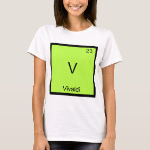 V - Vivaldi Funny Chemistry Inslag Symbol T-Shirt