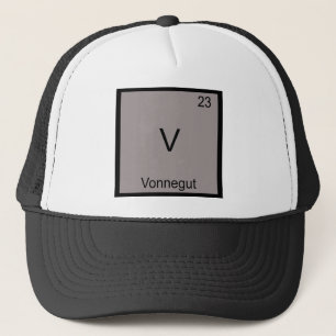 V - Vonnegut Rolig Kemite T-Shirt Truckerkeps