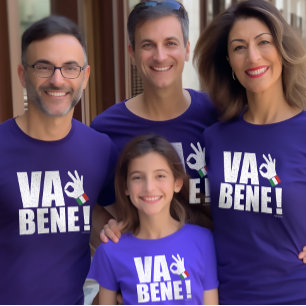 Va Bene Funny Italiny All's OK-tecken T Shirt