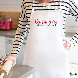 Va Fanculo Kitchen är Closed Funny Italienskt skäm Förkläde
