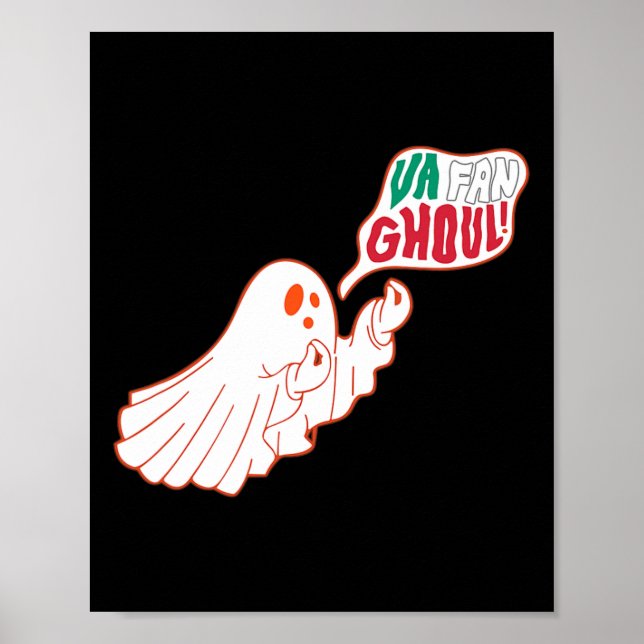 Va Fläkt Ghoul Funny Italienska Ghost Halloween It Poster (Framsidan)