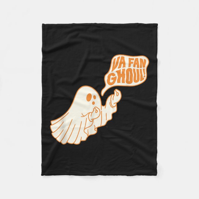 Va Fläkt Ghoul Halloween Ghost Design Fleecefilt (Framsidan)