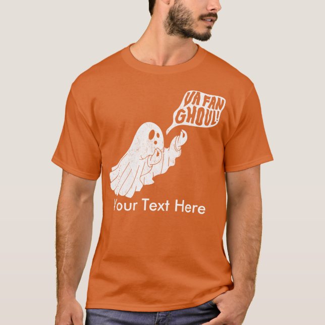 Va Fläkt Ghoul Halloween Italy Ghost Anpassningsba T Shirt (Framsida)