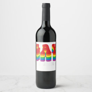Va gay igen Design för ett pride gay make F Vinflaska Etikett