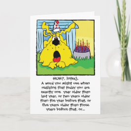 Va? Hund Funny Birthday Hälsning Kort