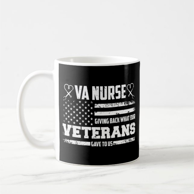 VA Nurse Ge tillbaka vad våra veteraner gav oss Kaffemugg (Vänster)