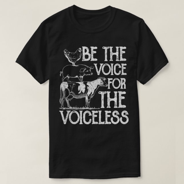 Va rösten för den röstlösa Veganismens ekologiska  T Shirt (Design framsida)