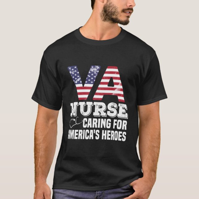 Va sjuksköterska med ansvar för Amerikanska hjälta T Shirt (Framsida)