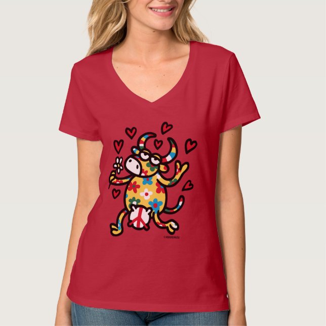 Vaca Hippy T Shirt (Framsida)