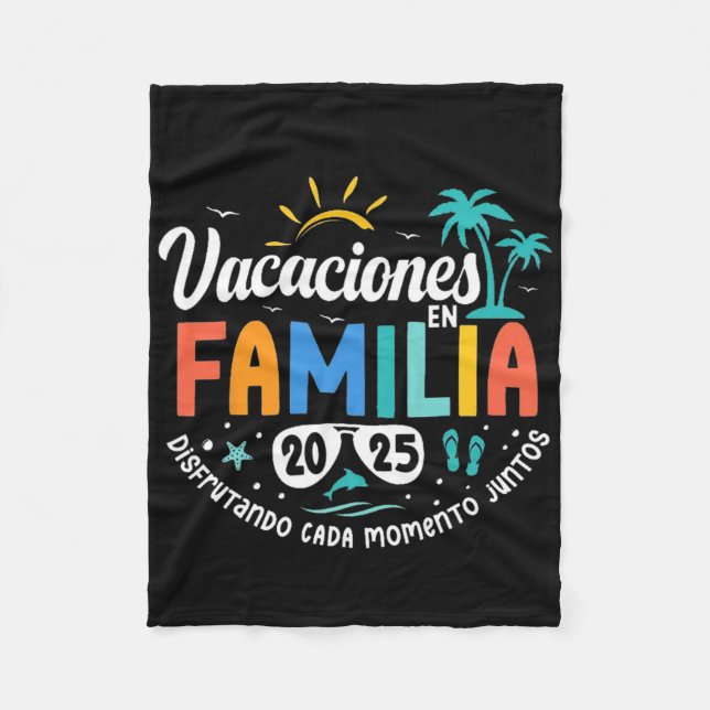 Vacaciones en Familia 2025 Fleecefilt (Framsidan)