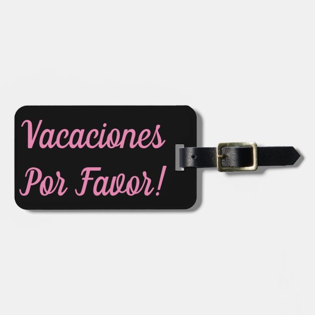 Vacaciones Por Favor Luggage-tagg Bagagebricka (Horisontell Framsida)