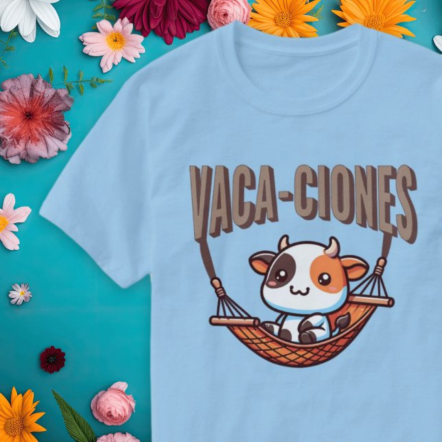 Vacaciones (Vacation) Punny Cow Spain Shirt T (Vacaciones (Vacation) Punny Cow Spanish Shirt.)