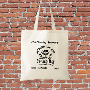 Vacation ANNIVERSARY Cruise Personalize Tote Bag Tygkasse