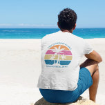 Vacation Anpassningsbar Front & Back för tropisk p T Shirt<br><div class="desc">Den här söta tropiska solnedgången t-shirt i handflatan är perfekt för ett resa i påsklov med er kollegievängrupp eller en frakt på en semester med familjen på en marschresa i roligt. Anpassa fullt med anpassade t-shirts på framsidan och baksidan för att din grupp ska kunna åka till stranden eller en...</div>
