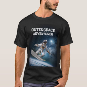 Vacation Astronaut Surfing in Space över jorden T Shirt