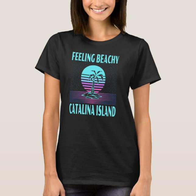 Vacation av ön Catalina Coola Handflatan Träd T Shirt (Framsida)